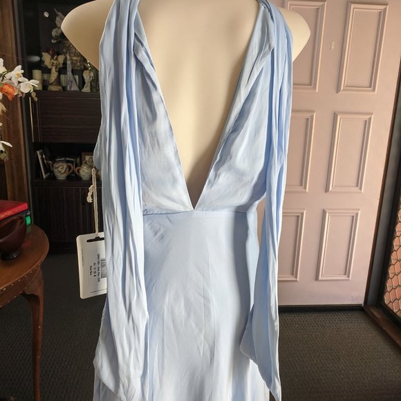 NWT SCARF NECK BACKLESS DRESS  SIZE 10 - Picture 9 of 12